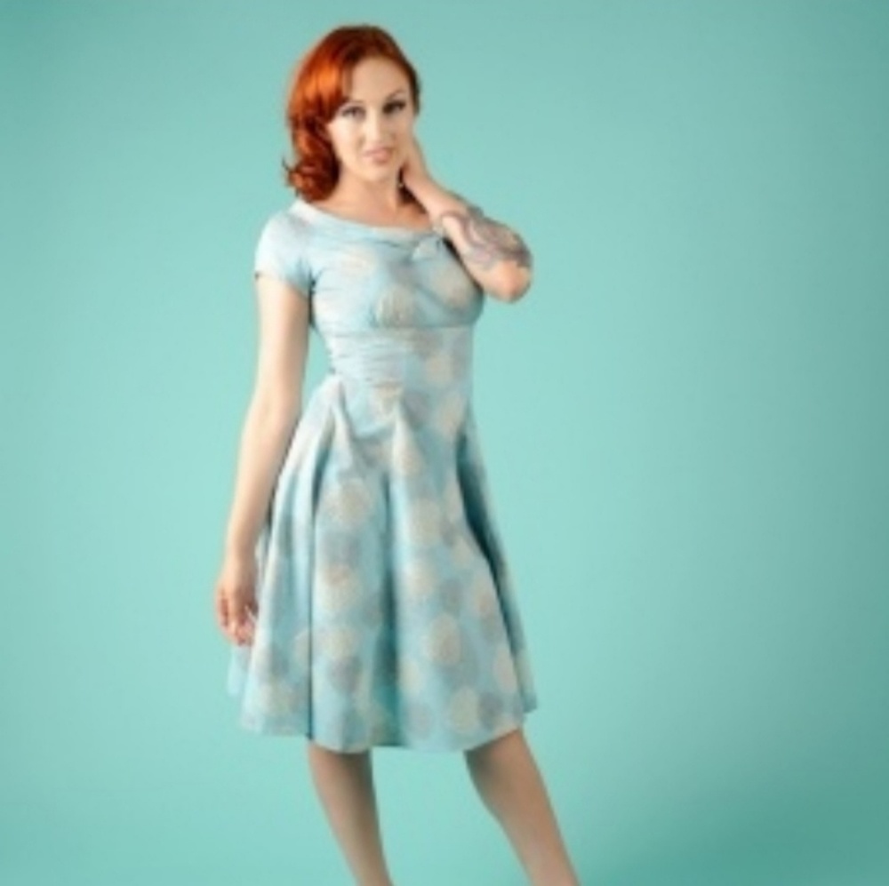 Heartbreaker Fashion Beverly Dress Blue Pom Pom